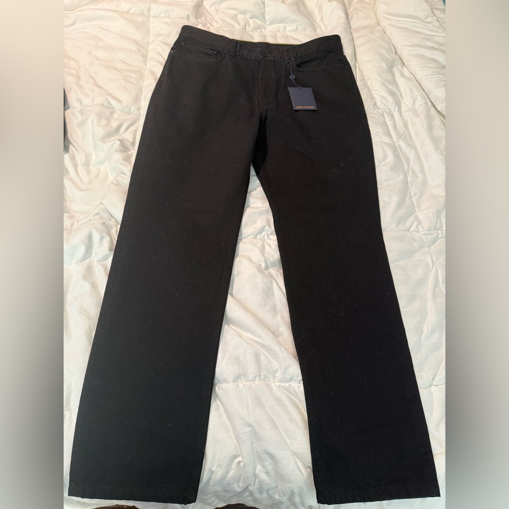 Louis Vuitton Black Denim Pants